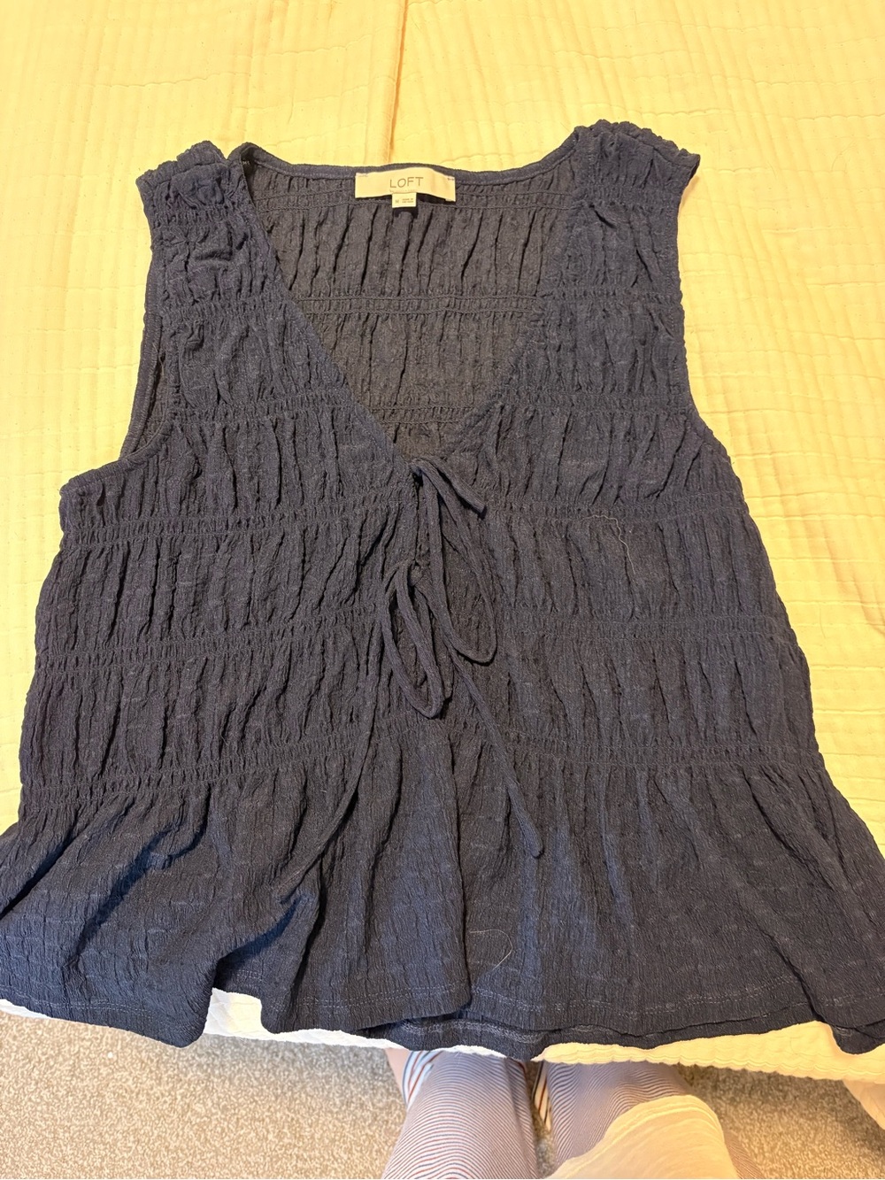 LOFT Tie-Front Sleeveless Top